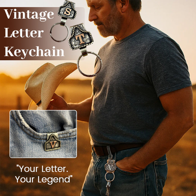 🎄Christmas hot sale🔥 Vintage Letter Keychain